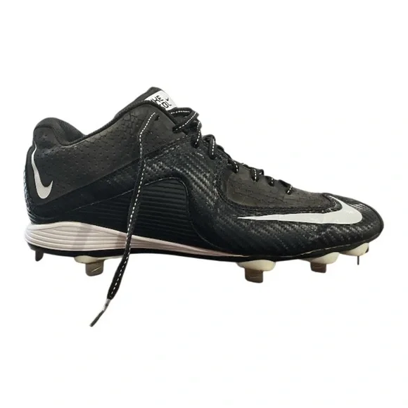 Nike Air Max MVP II Metal Men's Black and White Athletic Cleats Size 10 - Picture 5 of 8